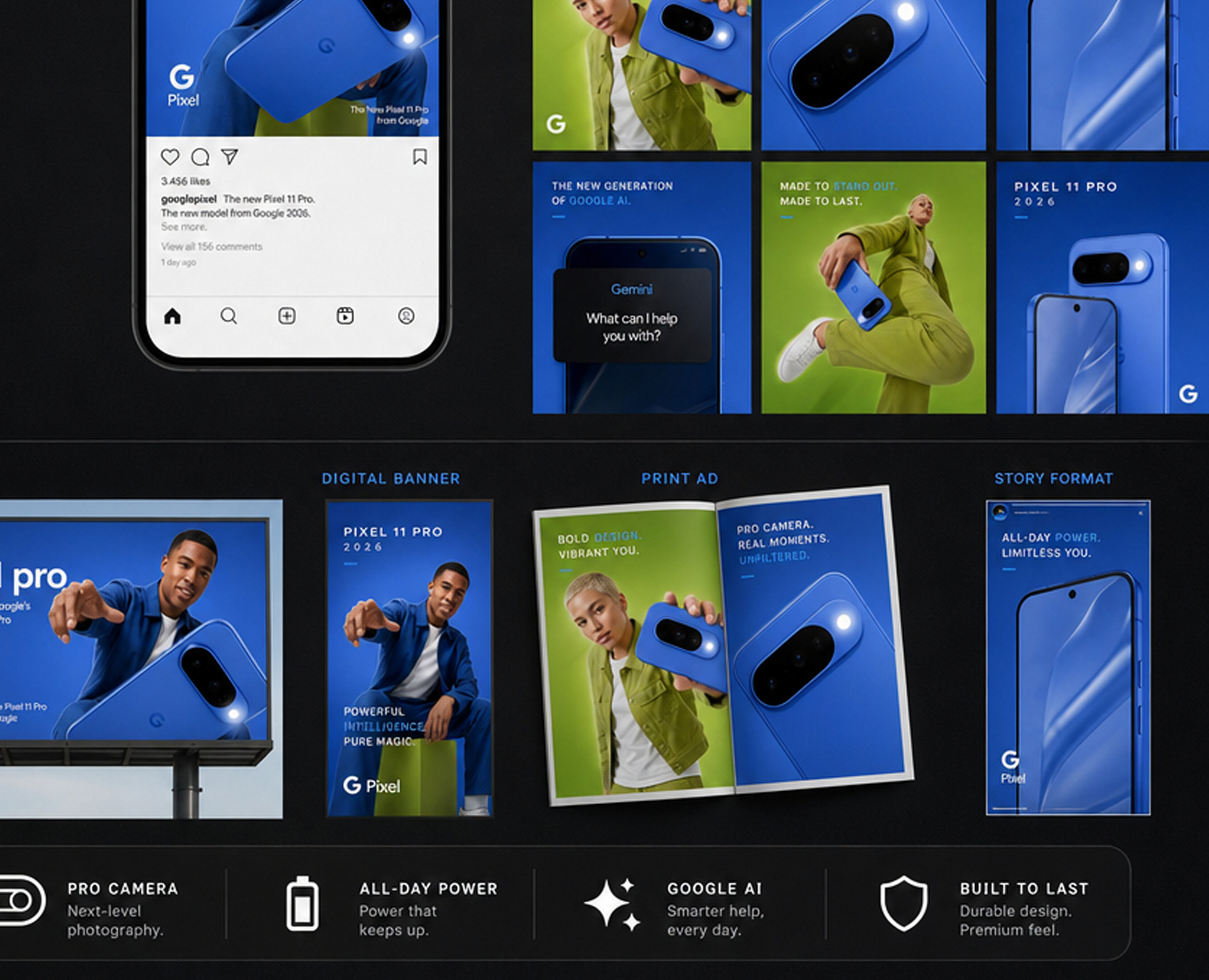 Artes para stories y reels — Lanzamiento Google Pixel en Meta Ads